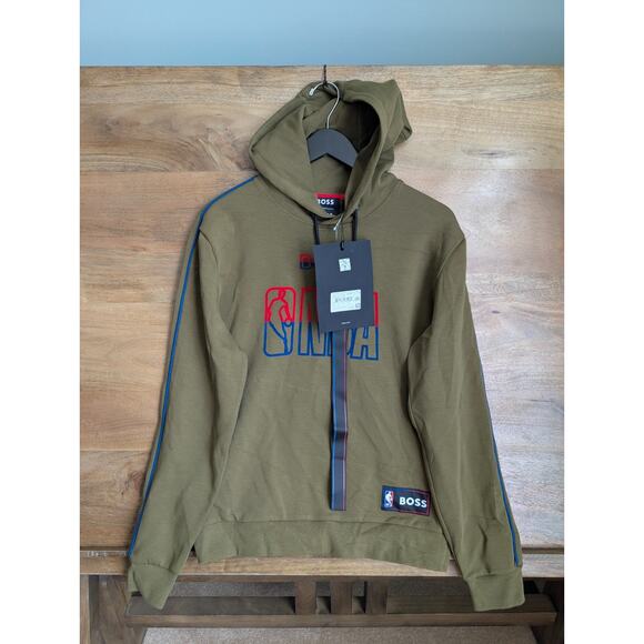 Hugo Boss Other - NWT NBA X Hugo Boss Pullover Hoodie Mens Small Olive Green Graphic Logo 10236761